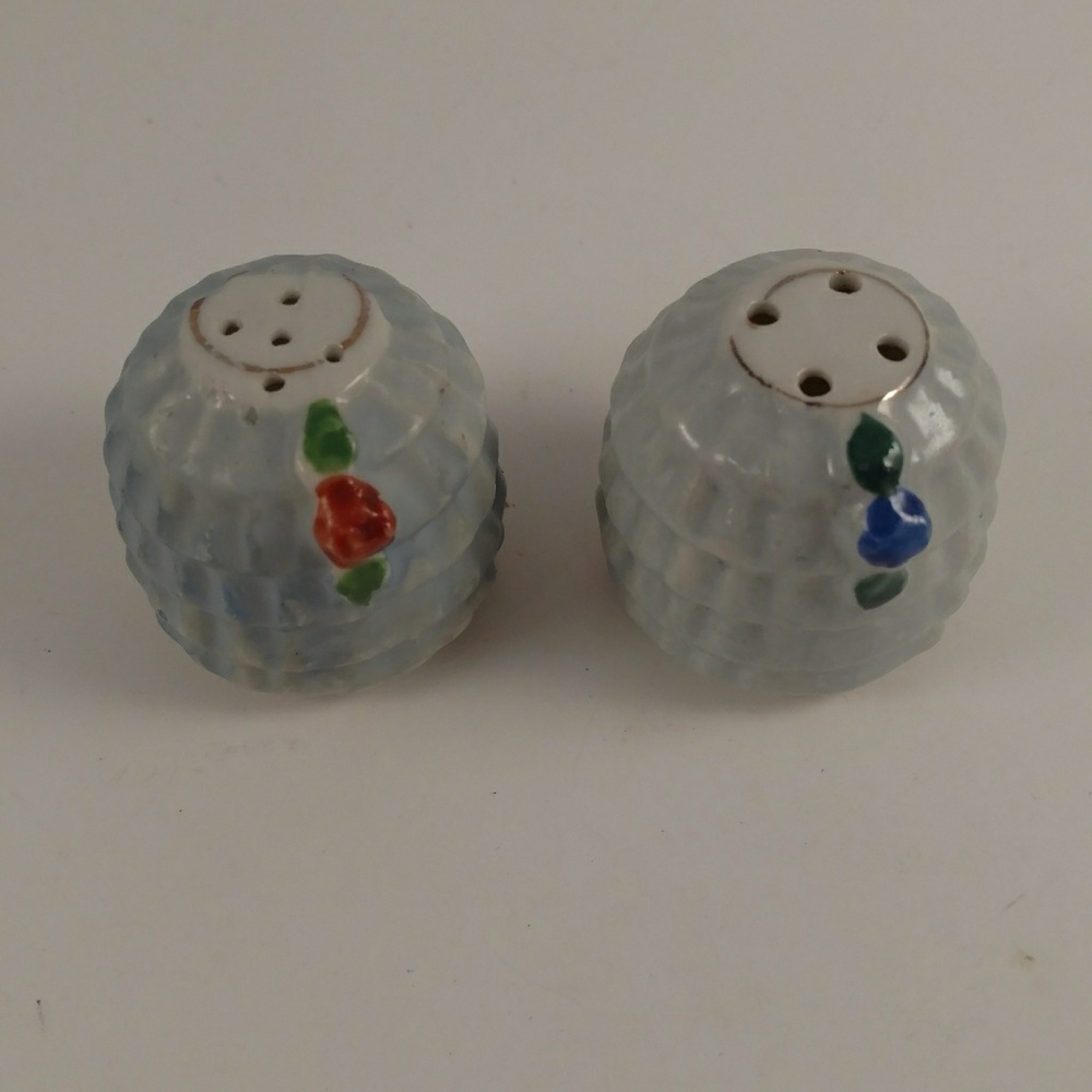 Vintage Light Blue Salt and Pepper Shakers